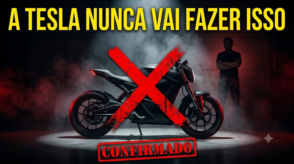 Moto elétrica em garagem neon